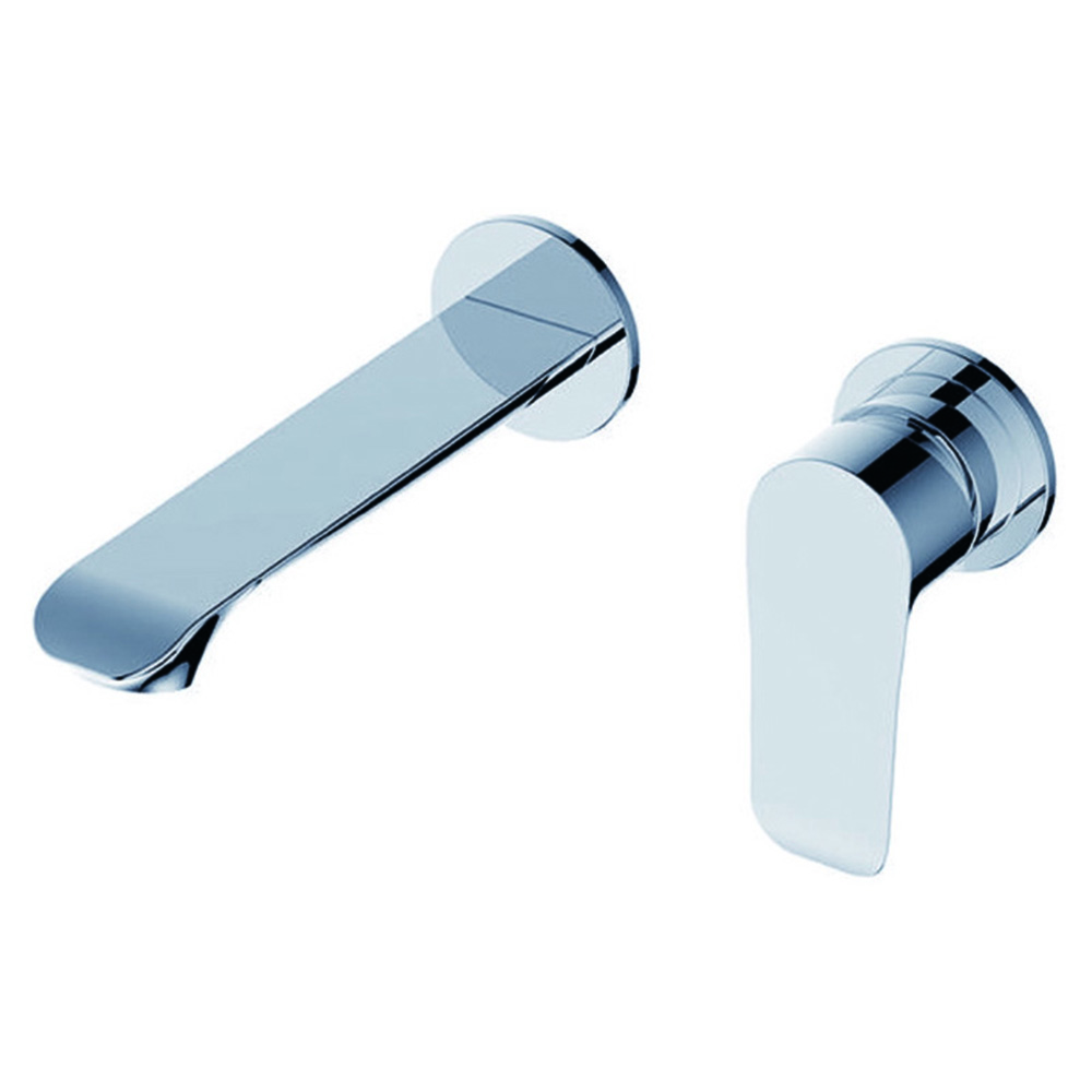 OneLife F1-500C Σετ Μίκτης & Στόμιο Εντοιχισμού Νιπτήρα 1 Εξόδου Ασημί